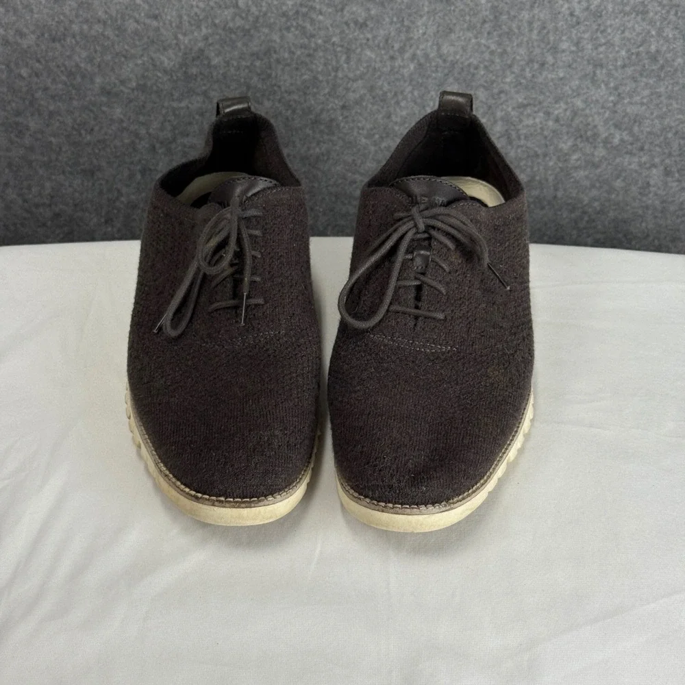 Cole‎ Haan Zerogrand Stitchlite Brown Knit Oxford Shoes Mens 11.5 M C29461